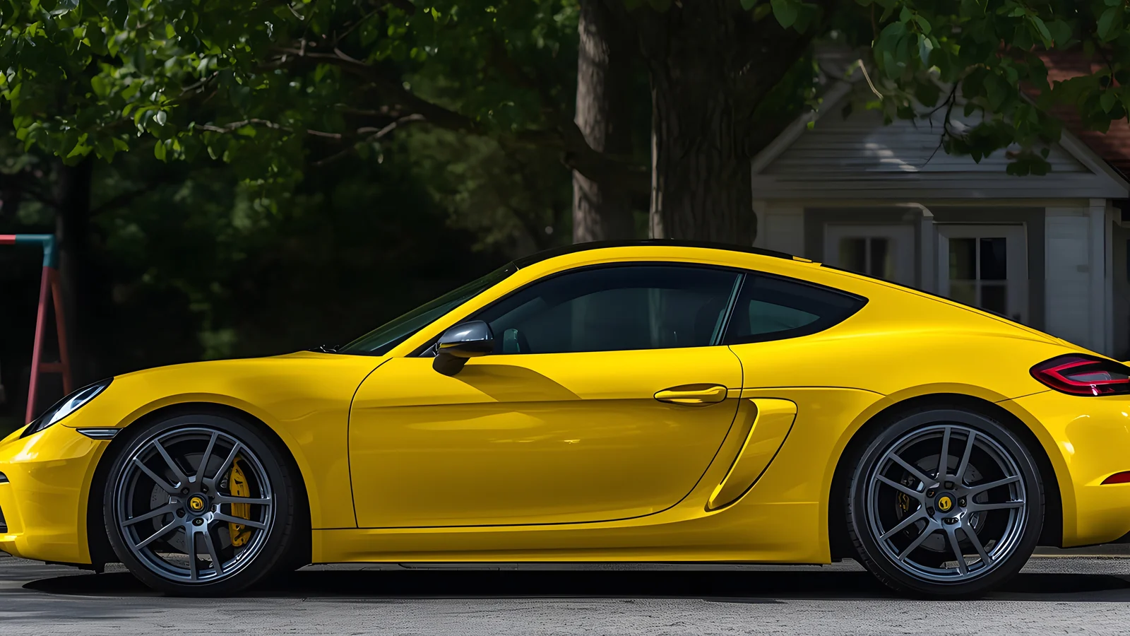 Side profile of a sport coupe for tint shade preview